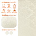 Ver imagem 5 de Papel de Parede Adesivo Lavavel Texturizado Arabesco Champanhe 500x60cm