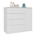 Ver imagem 2 de Cômoda Infantil 95cm 1 Porta e 4 Gavetas Encanto Multimóveis Mp4449 Branco