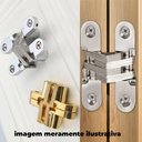 Ver imagem 5 de Kit 3 Dobradiças Invisíveis 70mm Cruz para Portas Interna