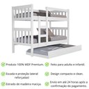 Ver imagem 4 de Treliche Auxiliar Branco Adulto Reforçada 100% Mdf com Colchão Grande Confortável Quarto Compacto
