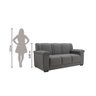 Conjunto Sófa Roma 2 e 3 lugares Suede Cinza - 5