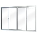 Ver imagem 1 de Janela de Correr Alumínio 4 Folhas MGM Soft 100x100cm Vidro Liso Incolor