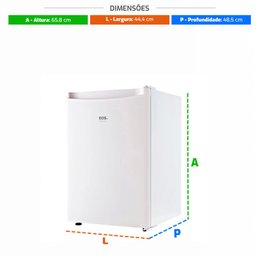 Frigobar Mini Refrigerador Doméstico Ice Compact 71l Efb81 220v Branco - Eos - 5