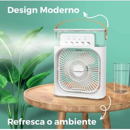 Mini Ar Condicionado Umidificador Ventilador Portátil Luz Nf - 2