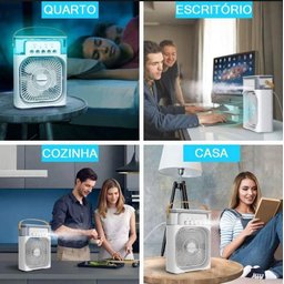 Mini Ar Condicionado Umidificador Ventilador Portátil Luz Nf - 8