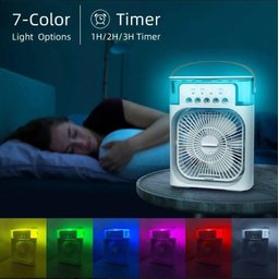 Mini Ar Condicionado Umidificador Ventilador Portátil Luz Nf - 10