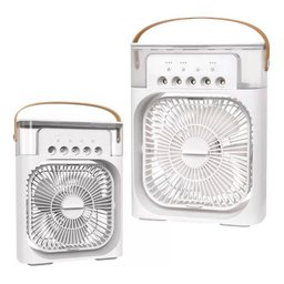 Mini Ar Condicionado Umidificador Ventilador Portátil Luz Nf - 4