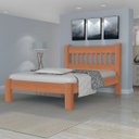 Ver imagem 1 de Cama Casal Queen Size Madeira Maciça Angelim Pedra/tauari Pérola Mel