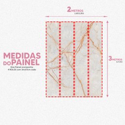 Papel de Parede Painel 3D Mármore Carrara fio Laranja 2M Auto Colante Lavável Revestimento - 5