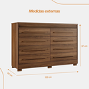 Ver imagem 7 de Cômoda 8 Gavetas Califórnia com Moldura Frisada
