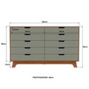 Ver imagem 3 de Cômoda Alice 10 Gavetas em 100% Mdf