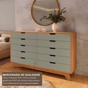 Ver imagem 4 de Cômoda para Quarto 10 Gavetas MDF Alice Yescasa Marrom/Verti/Castanho
