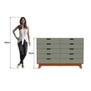 Ver mais imagens de Cômoda para Quarto 10 Gavetas MDF/MDP Alice Yescasa Marrom/Verti/Castanho
