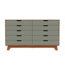 Ver imagem 2 de Cômoda para Quarto 10 Gavetas MDF/MDP Alice Yescasa Marrom/Verti/Castanho
