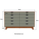 Ver imagem 3 de Cômoda para Quarto 10 Gavetas MDF/MDP Alice Yescasa Marrom/Verti/Castanho