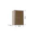 Ver imagem 3 de Armário Aéreo Simples Greta 40 Cm 1 Porta com Vidro - Casajá - Crema