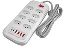 Ver imagem 2 de Filtro de Linha Regua de Energia 8 Tomadas Proteção Contra Surtos Elétricos(DPS) Com 4 USB 2 Tipo C