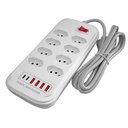 Ver imagem 1 de Filtro de Linha Regua de Energia 8 Tomadas Proteção Contra Surtos Elétricos(DPS) Com 4 USB 2 Tipo C 