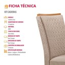 Ver imagem 5 de Conjunto com 2 Cadeiras Lisa Estrutura em MDF Veludo Creme Moderna 60cm