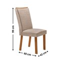 Ver imagem 4 de Conjunto com 2 Cadeiras Lisa Estrutura em MDF Veludo Creme Moderna 60cm