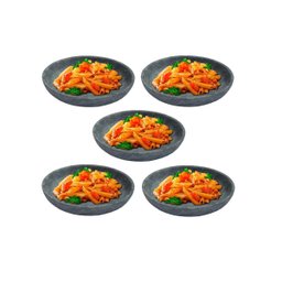 Kit 5 Pratos Fundo Para Massa em Pedra Sabão Borda Alta 18cm - 3