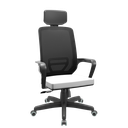 Ver imagem 3 de Cadeira Silver Relax Standard C/ Apoio de Cabeça Rodizio Pu Plaxmetal Adrix Preto