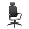 Cadeira Silver Relax Standard C/ Apoio de Cabeça Rodizio Pu Plaxmetal Adrix Preto - 3