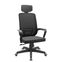 Ver imagem 2 de Cadeira Silver Relax Standard C/ Apoio de Cabeça Rodizio Pu Plaxmetal Adrix Preto