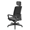 Ver imagem 7 de Cadeira Silver Relax Standard C/ Apoio de Cabeça Rodizio Pu Plaxmetal Adrix Preto