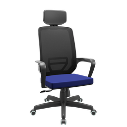 Cadeira Silver Relax Standard C/ Apoio de Cabeça Rodizio Pu Plaxmetal Adrix Preto - 4