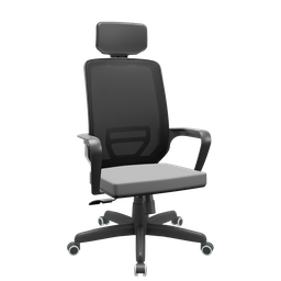 Cadeira Silver Relax Standard C/ Apoio de Cabeça Rodizio Pu Plaxmetal Adrix Preto - 1