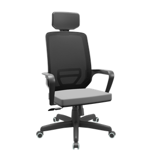 Cadeira Silver Relax Standard C/ Apoio de Cabeça Rodizio Pu Plaxmetal Adrix Preto