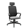 Cadeira Silver Relax Standard C/ Apoio de Cabeça Rodizio Pu Plaxmetal Adrix Preto - 1