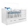 Quarto de Bebê Blenda com Berço Multifuncional Cleo Branco Acetinado e Colchão – Phoenix - 2