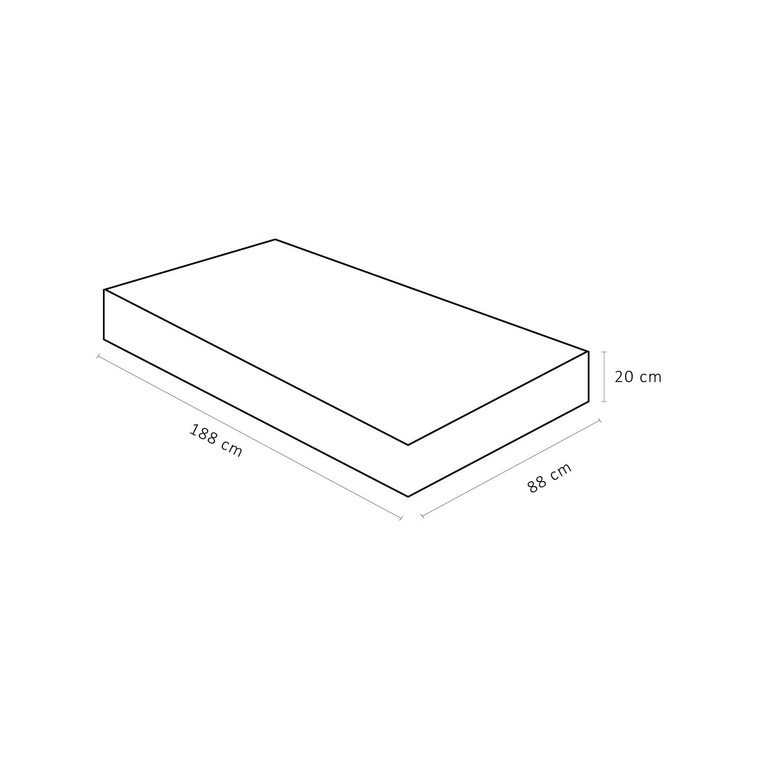 Colchão Solteiro Ortobom Light D45 (88x188x20) -  - 2