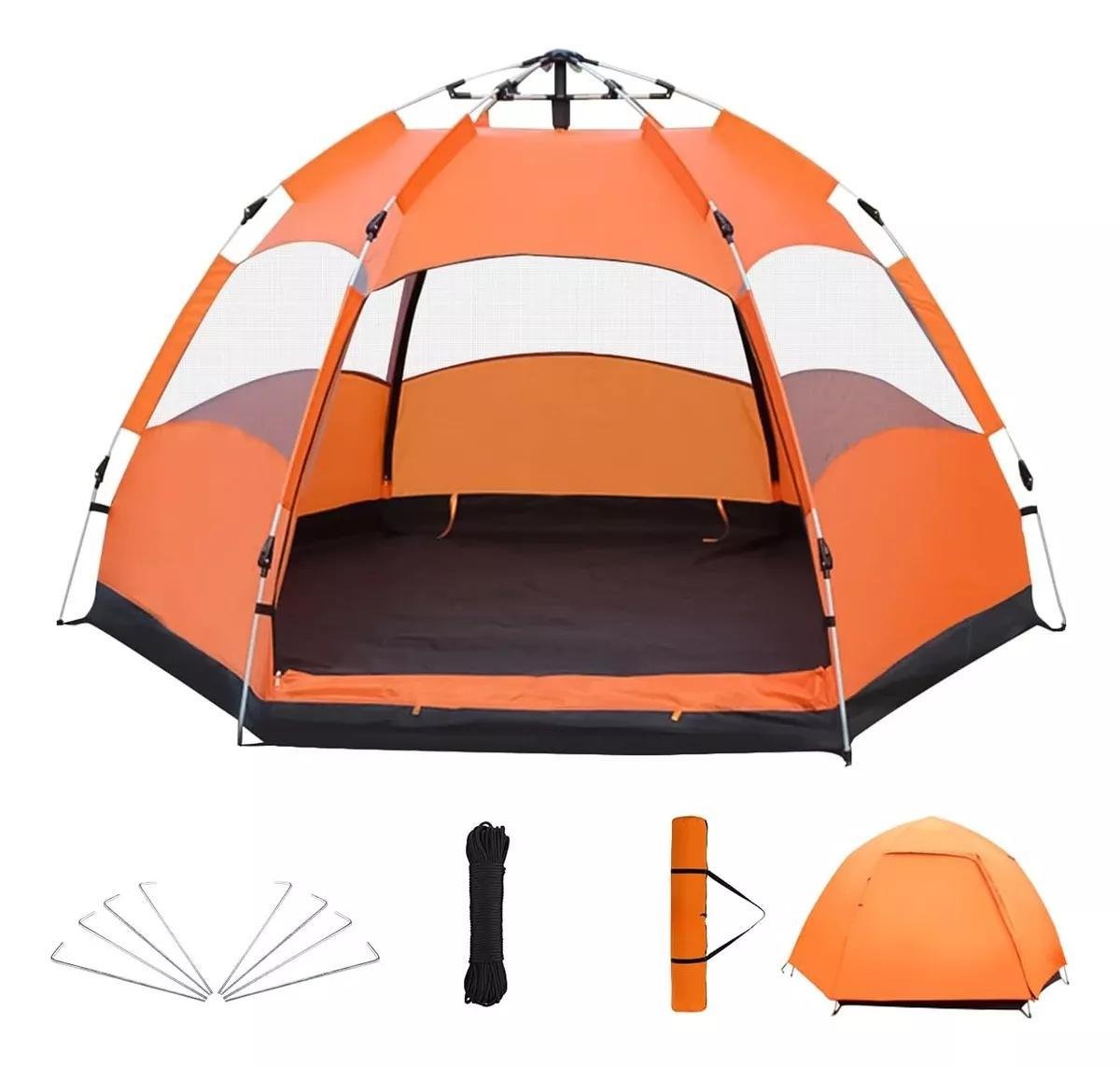 Barraca Monta Sozinha Camping 4 Pessoas Automática Dobrável