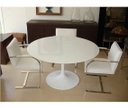 Ver imagem 3 de Mesa de Jantar Tulipa Saarinen Redonda 100 Cm + Vidro - Laqueada - Branco