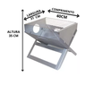 Churrasqueira Maleta Inox Dobravel Portatil Grelha Aramada - 2