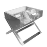 Churrasqueira Maleta Inox Dobravel Portatil Grelha Aramada - 1