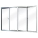 Ver imagem 1 de Janela de Correr Alumínio 4 Folhas MGM Soft 100x100cm Vidro Liso Incolor
