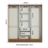 Guarda-Roupa Casal Madesa Vip Plus 6 Portas Batentes com Espelho Rustic Cor:Rustic - 10