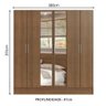 Guarda-Roupa Casal Madesa Vip Plus 6 Portas Batentes com Espelho Rustic Cor:Rustic - 3