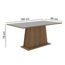 Ver imagem 2 de Mesa de Jantar Retangular Tampo de Madeira Madesa