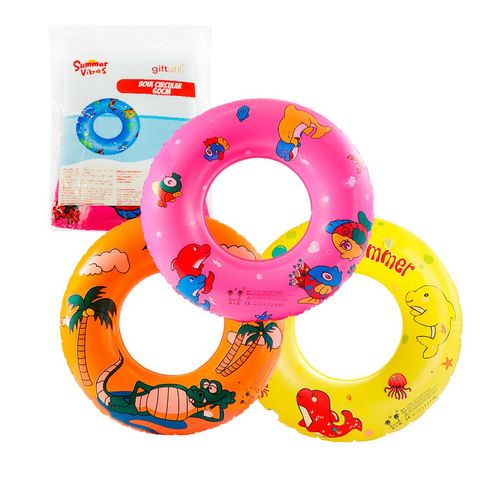 Boia Circular 60cm Pvc Colorida Piscina Diversão Verão Praia