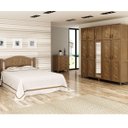 Ver imagem 1 de Quarto de Casal Grécia: Guarda-Roupa 10 Portas c/ Espelho Cama Cômoda 4 Gavetas Madeira Pinus Imbuia
