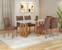 Ver mais imagens de Conjunto Sala de Jantar Mesa Téssera 170 Tampo Vidro Off White com 6 Cadeiras Téssera - Lopas Amendo