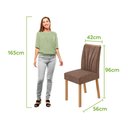 Ver imagem 2 de Conjunto Sala de Jantar Mesa Téssera 170 Tampo Vidro Off White com 6 Cadeiras Téssera - Lopas Amendo