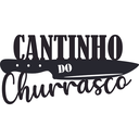 Ver imagem 1 de Cantinho Do Churrasco - MDF - Preto - Placa Escrita Aplique Decoração - 30x15cm