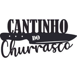Cantinho Do Churrasco - MDF - Preto - Placa Escrita Aplique Decoração - 30x15cm