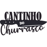 Cantinho Do Churrasco - MDF - Preto - Placa Escrita Aplique Decoração - 30x15cm - 1